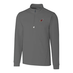 Arizona Cardinals Cutter & Buck Big & Tall Traverse Stretch Quarter-Zip Top - Gray Tops