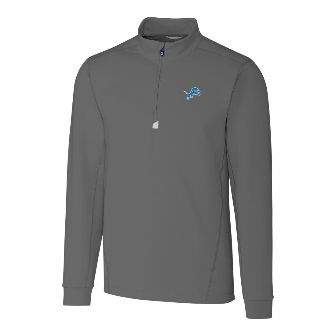 Detroit Lions Cutter & Buck Big & Tall Traverse Stretch Quarter-Zip Top - Gray Tops