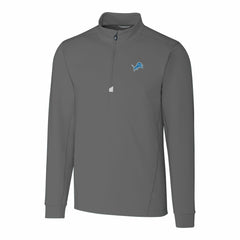 Detroit Lions Cutter & Buck Big & Tall Traverse Stretch Quarter-Zip Top - Gray Tops