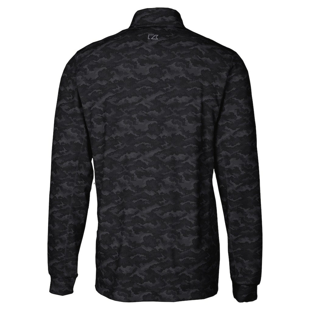 Cincinnati Bengals Cutter & Buck Big & Tall Traverse Eco Camo Tri-Blend DryTec Quarter-Zip Jacket - Black Jackets