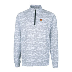 Cincinnati Bengals Cutter & Buck Big & Tall Traverse Eco Camo Tri-Blend DryTec Quarter-Zip Jacket - Charcoal Jackets