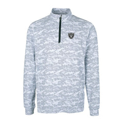 Las Vegas Raiders Cutter & Buck Big & Tall Traverse Eco Camo Tri-Blend DryTec Quarter-Zip Jacket - Charcoal Jackets