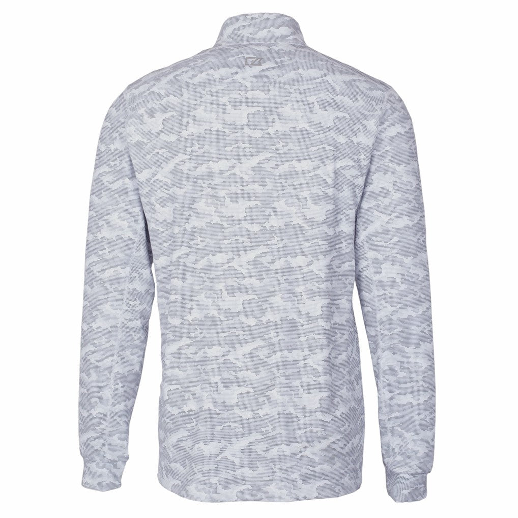 Pittsburgh Steelers Cutter & Buck Big & Tall Traverse Eco Camo Tri-Blend DryTec Quarter-Zip Jacket - Charcoal Jackets