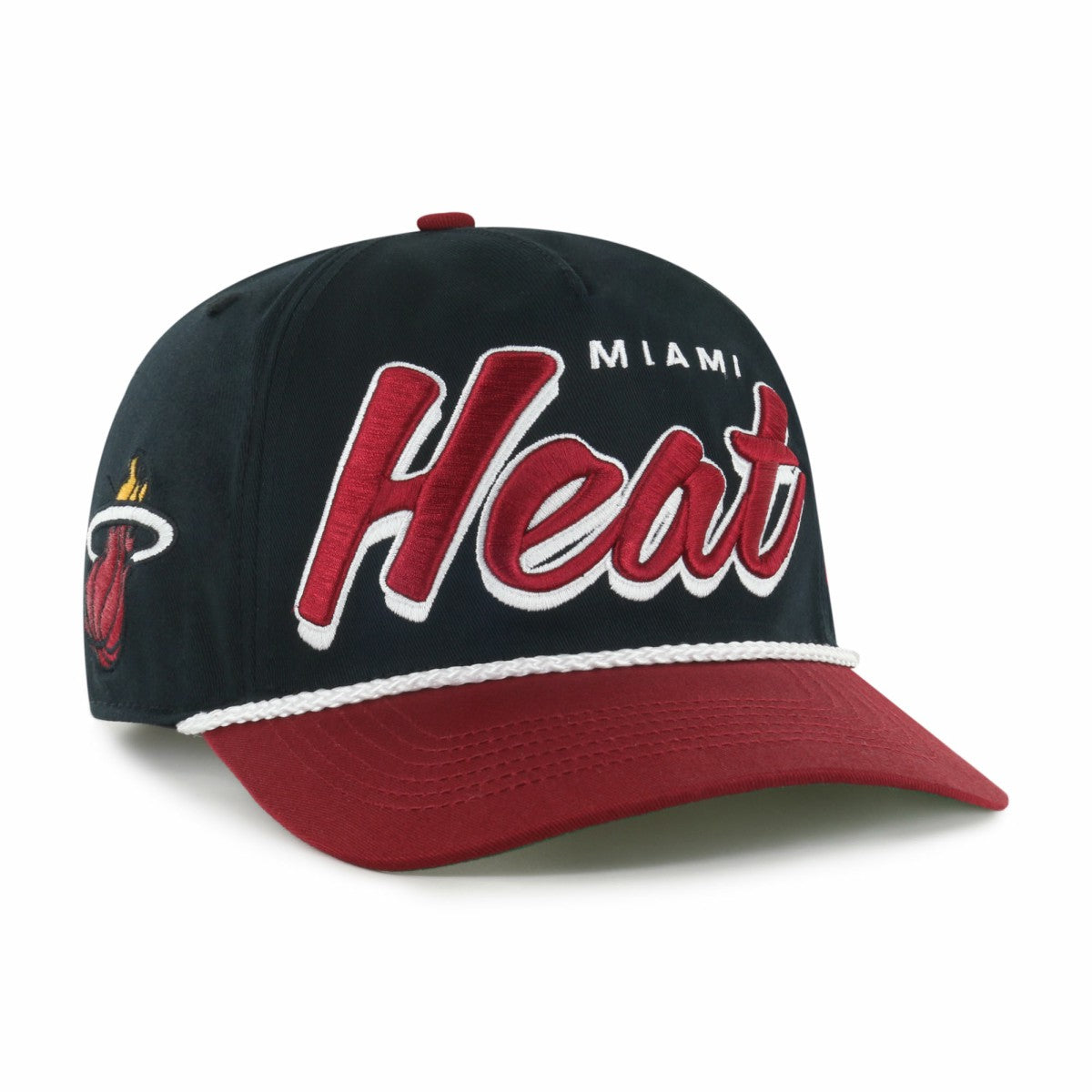 Miami Heat '47 Dropshadow Rope Hitch Adjustable Hat Black/Red - 47 brand