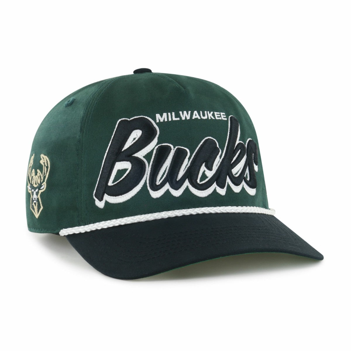 Milwaukee Bucks '47 Dropshadow Rope Hitch Adjustable Hat Hunter Green/Black - 47 brand