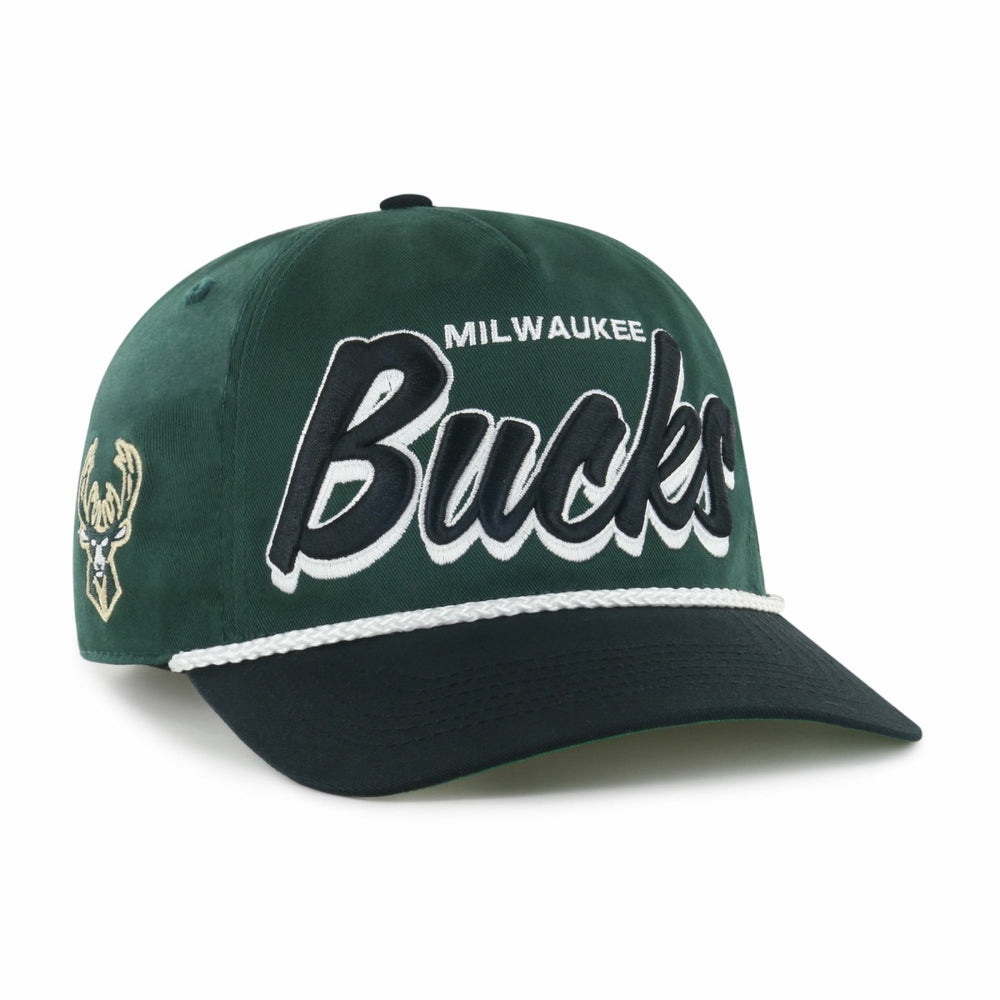 Milwaukee Bucks '47 Dropshadow Rope Hitch Adjustable Hat Hunter Green/Black - 47 brand