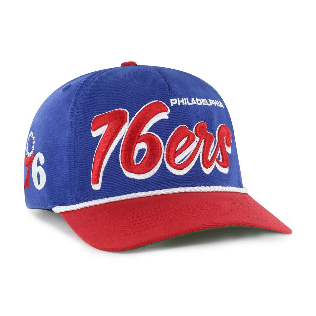 Philadelphia 76ers '47 Dropshadow Rope Hitch Adjustable Hat Royal/Red - 47 brand