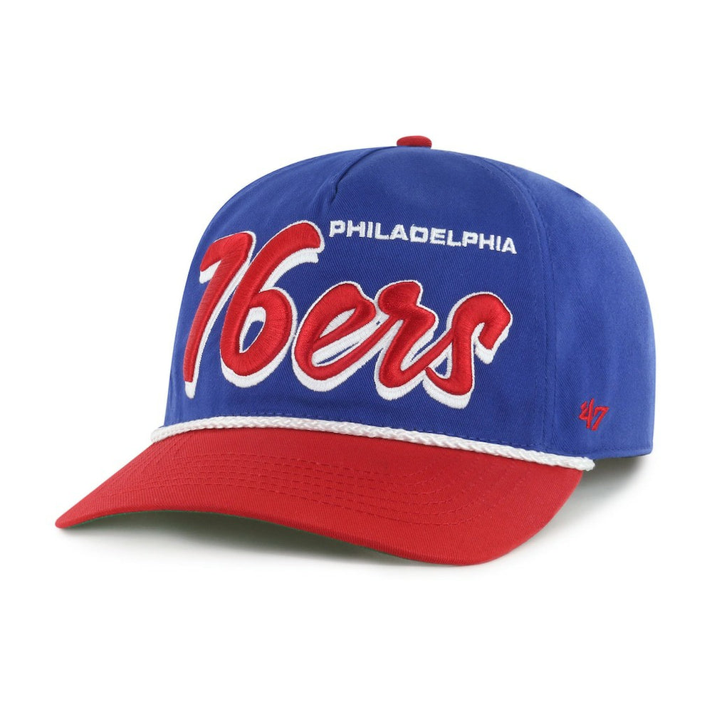 Philadelphia 76ers '47 Dropshadow Rope Hitch Adjustable Hat Royal/Red - 47 brand
