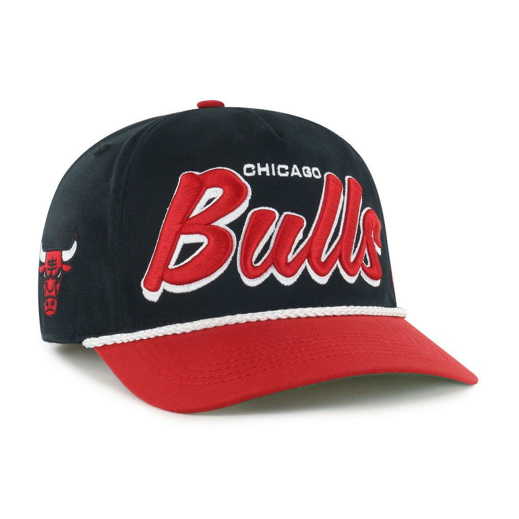 Chicago Bulls '47 Dropshadow Rope Hitch Adjustable Hat Black/Red - 47 brand