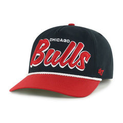 Chicago Bulls '47 Dropshadow Rope Hitch Adjustable Hat Black/Red - 47 brand