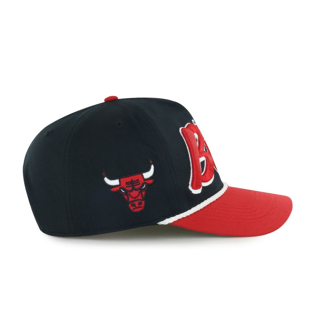 Chicago Bulls '47 Dropshadow Rope Hitch Adjustable Hat Black/Red - 47 brand