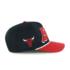 Chicago Bulls '47 Dropshadow Rope Hitch Adjustable Hat Black/Red - 47 brand