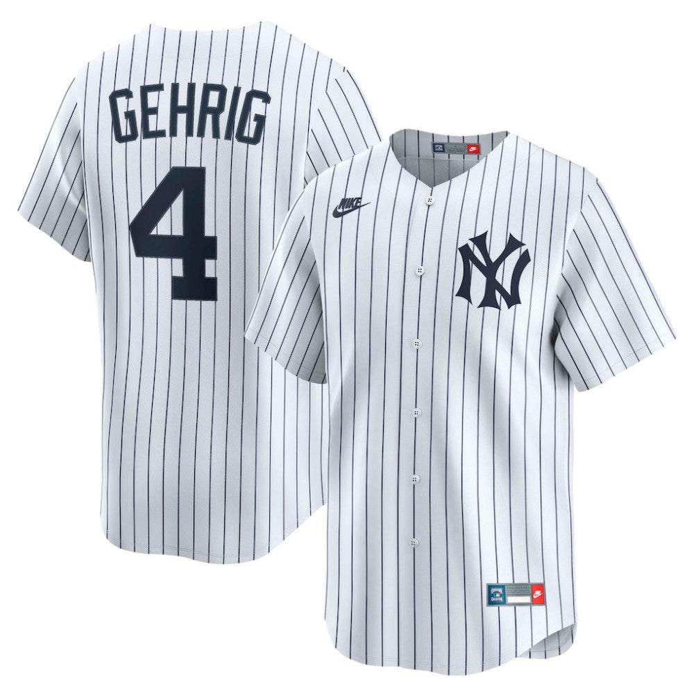Lou Gehrig New York Yankees Nike Throwback Cooperstown Collection Limited Jersey - White Jerseys