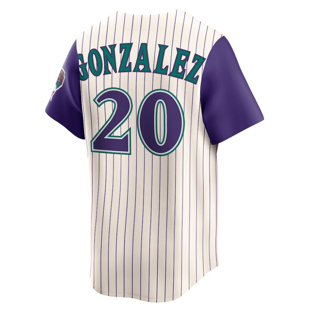 Luis Gonzalez Arizona Diamondbacks Nike Throwback Cooperstown Collection Limited Jersey - Cream Jerseys