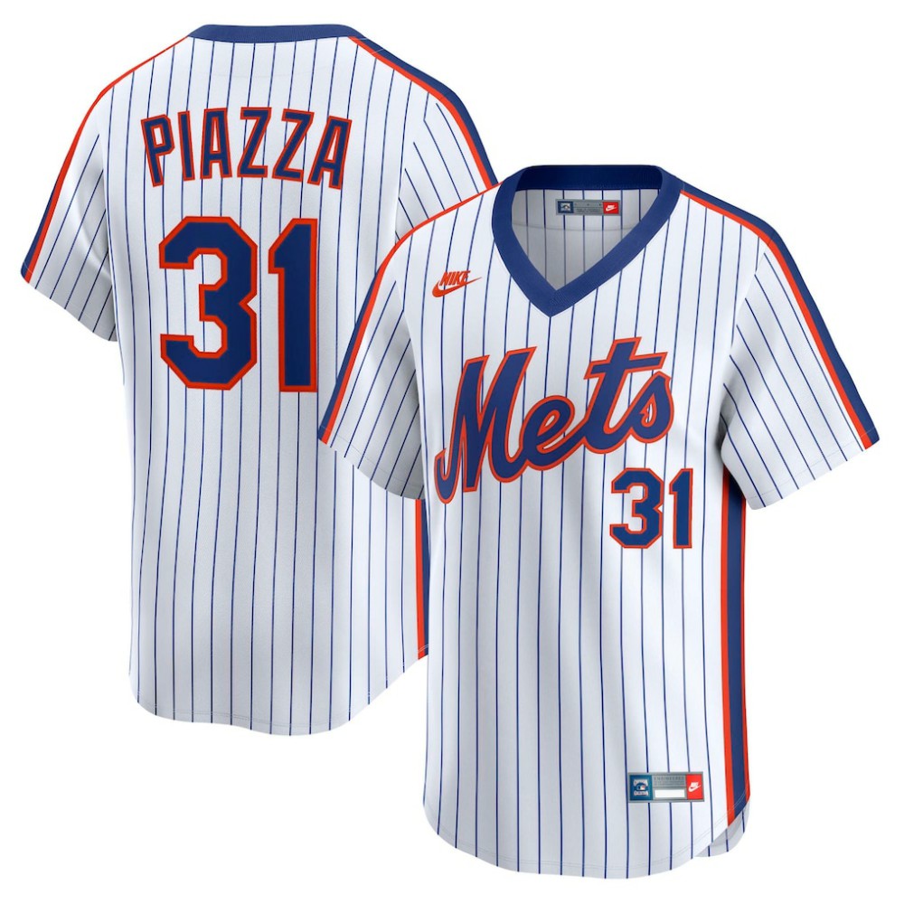 Mike Piazza New York Mets Nike Throwback Cooperstown Collection Limited Jersey - White Jerseys
