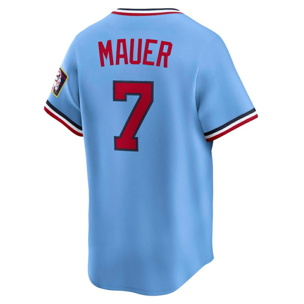 Joe Mauer Minnesota Twins Nike Throwback Cooperstown Collection Limited Jersey - Light Blue Jerseys