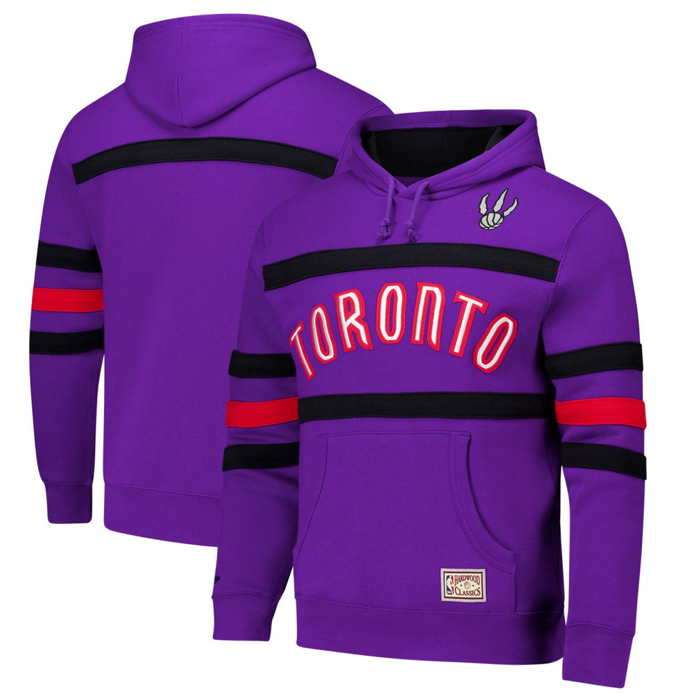 Toronto Raptors Hardwood Classics Nights Head Coach Pullover Hoodie Purple - Mitchell & Ness