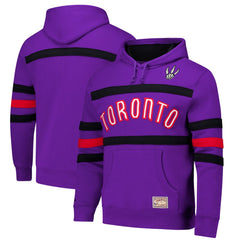 Toronto Raptors Hardwood Classics Nights Head Coach Pullover Hoodie Purple - Mitchell & Ness