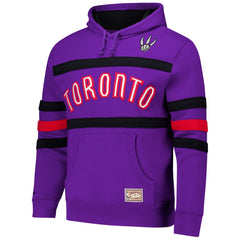 Toronto Raptors Hardwood Classics Nights Head Coach Pullover Hoodie Purple - Mitchell & Ness