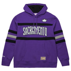 Sacramento Kings Hardwood Classics Nights Head Coach Pullover Hoodie Purple - Mitchell & Ness