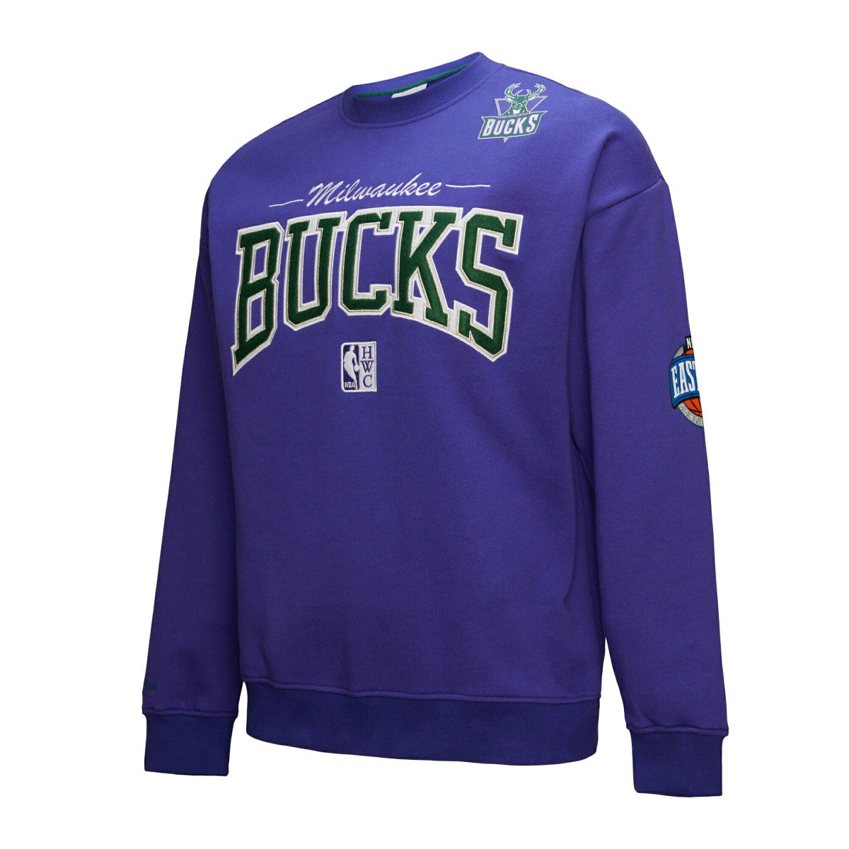 Milwaukee Bucks Hardwood Classics There & Back 2.0 Vintage Pullover Sweatshirt Purple - Mitchell & Ness