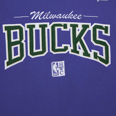 Milwaukee Bucks Hardwood Classics There & Back 2.0 Vintage Pullover Sweatshirt Purple - Mitchell & Ness