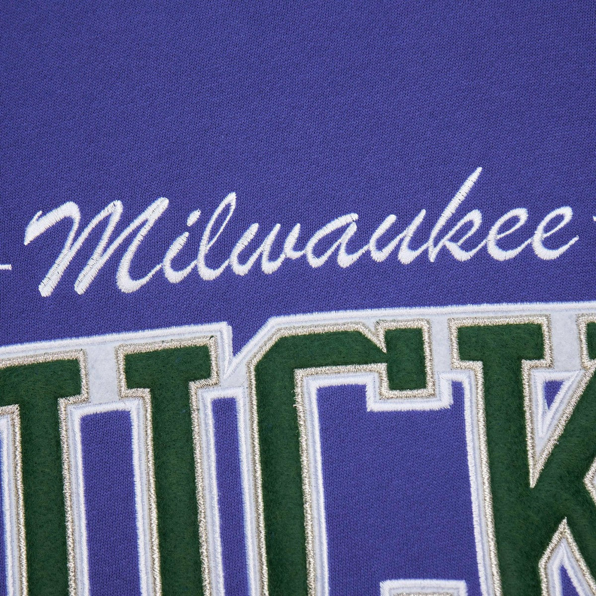 Milwaukee Bucks Hardwood Classics There & Back 2.0 Vintage Pullover Sweatshirt Purple - Mitchell & Ness