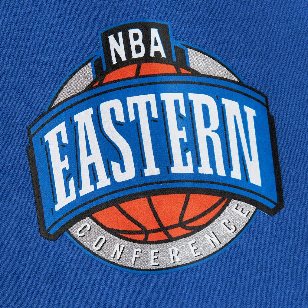 Philadelphia 76ers Hardwood Classics There & Back 2.0 Vintage Pullover Sweatshirt Royal - Mitchell & Ness