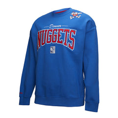 Denver Nuggets Hardwood Classics There & Back 2.0 Vintage Pullover Sweatshirt Royal - Mitchell & Ness outlet