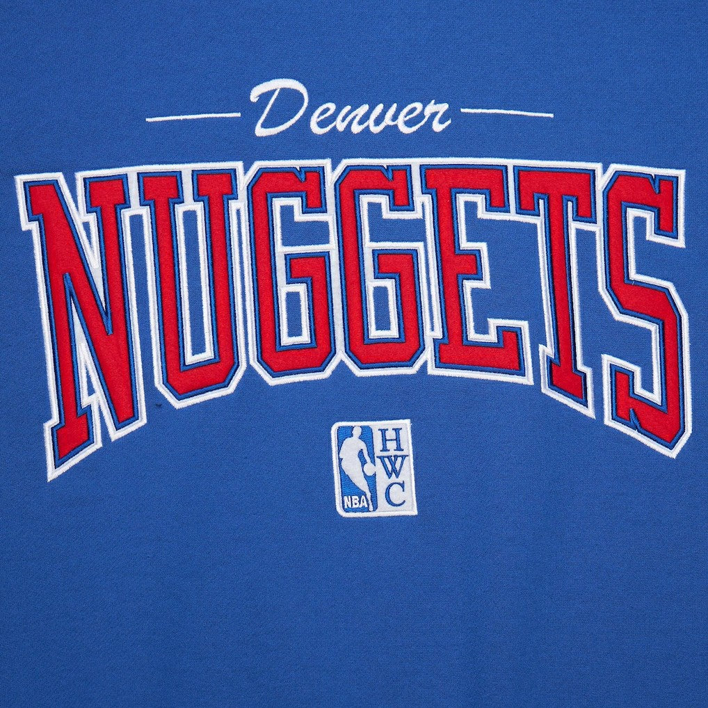 Denver Nuggets Hardwood Classics There & Back 2.0 Vintage Pullover Sweatshirt Royal - Mitchell & Ness outlet