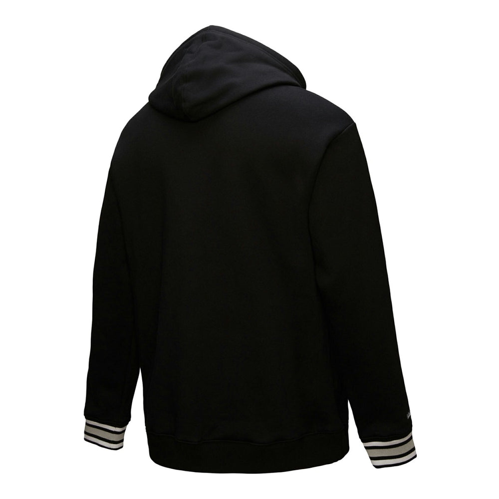 Sacramento Kings Chainstitch Applique Vintage Heavyweight Pullover Hoodie Black - Mitchell & Ness