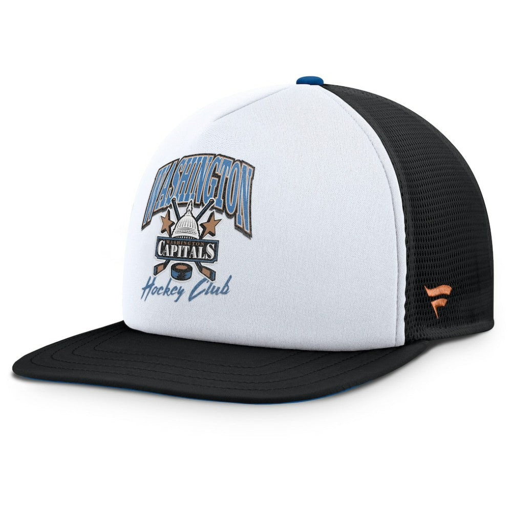Washington Capitals Fanatics Decades Collection Foam Front Snapback Hat - White/Black | US 202097331