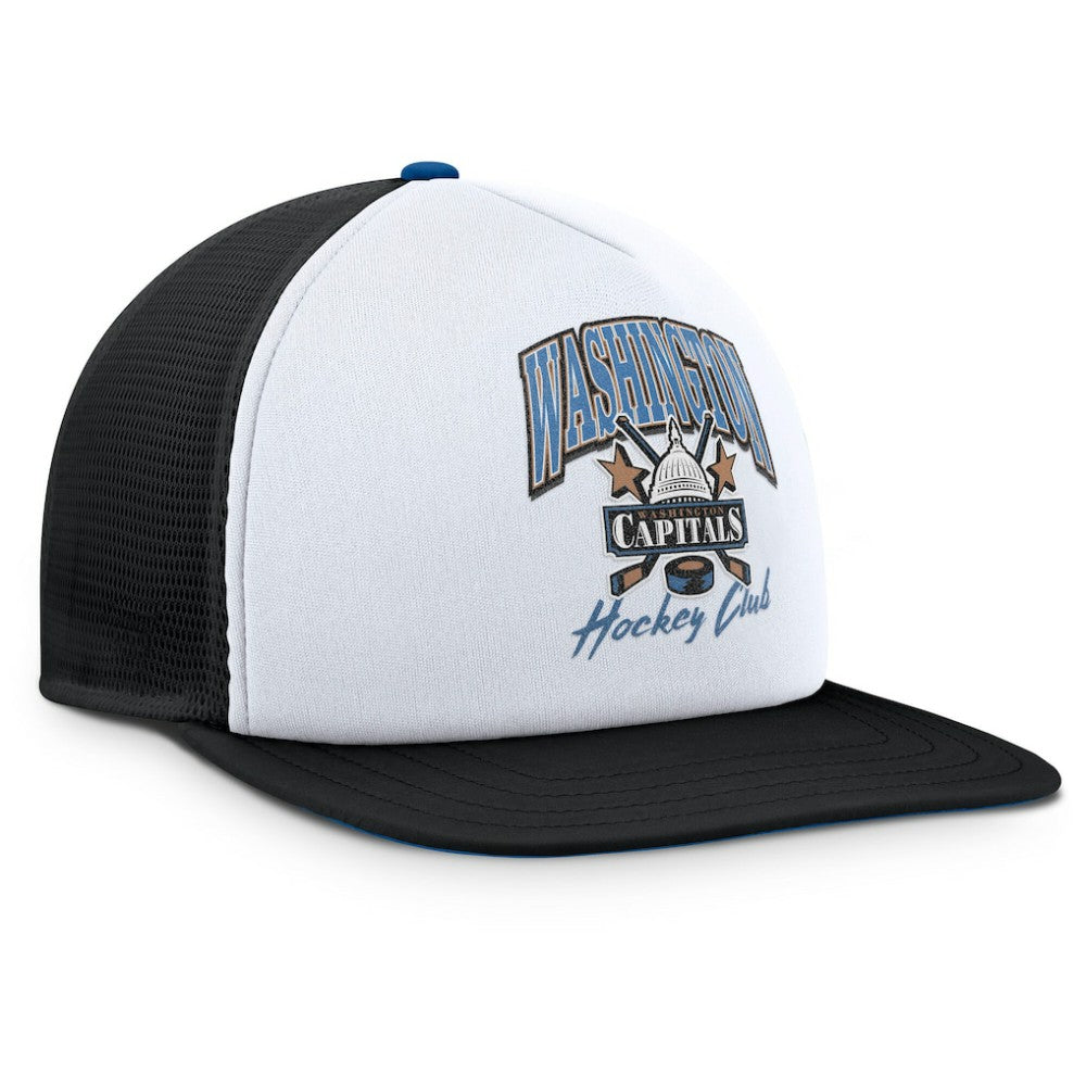 Washington Capitals Fanatics Decades Collection Foam Front Snapback Hat - White/Black | US 202097331