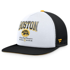 Boston Bruins Fanatics Decades Collection Foam Front Snapback Hat - White/Black | US 202097333