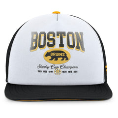 Boston Bruins Fanatics Decades Collection Foam Front Snapback Hat - White/Black | US 202097333