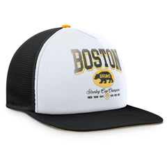 Boston Bruins Fanatics Decades Collection Foam Front Snapback Hat - White/Black | US 202097333