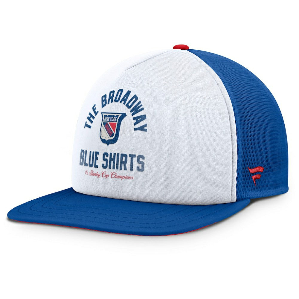 New York Rangers Fanatics Decades Collection Foam Front Snapback Hat - White/Royal | US 202097337