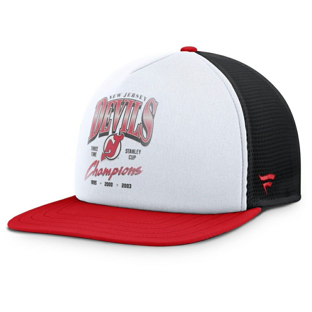 New Jersey Devils Fanatics Decades Collection Foam Front Snapback Hat - White/Red | US 202097341