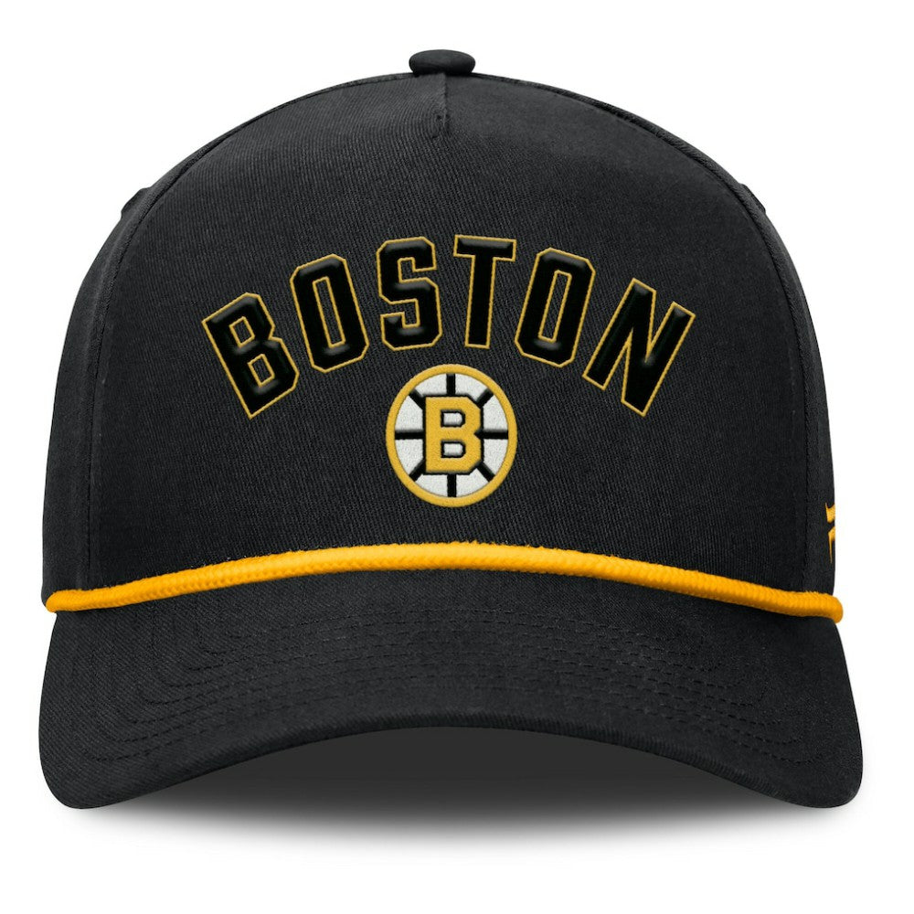 Boston Bruins Fanatics Decades Collection A-Frame Rope Adjustable Hat - Black | US 202097344