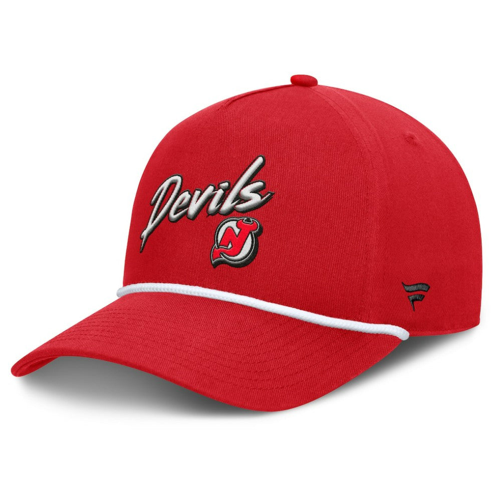 New Jersey Devils Fanatics Decades Collection A-Frame Rope Adjustable Hat - Red | US 202097350