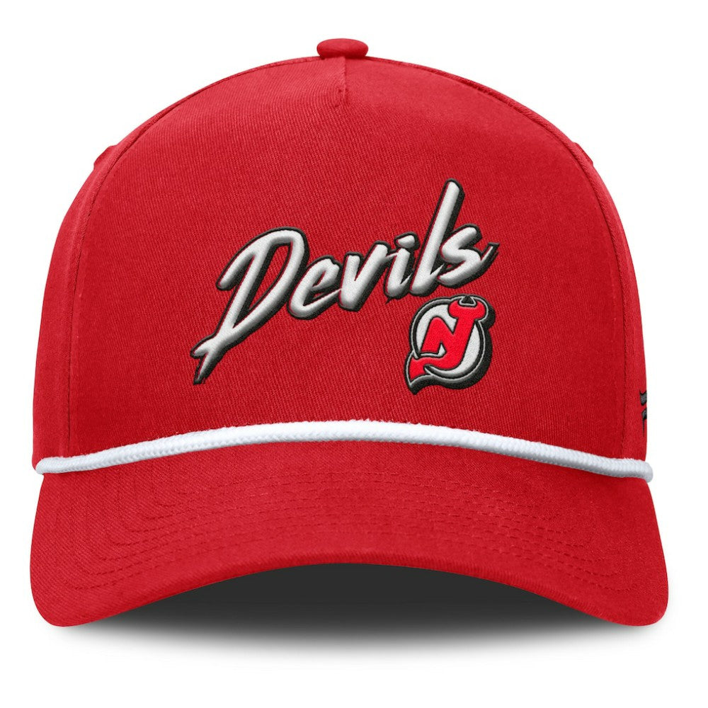 New Jersey Devils Fanatics Decades Collection A-Frame Rope Adjustable Hat - Red | US 202097350