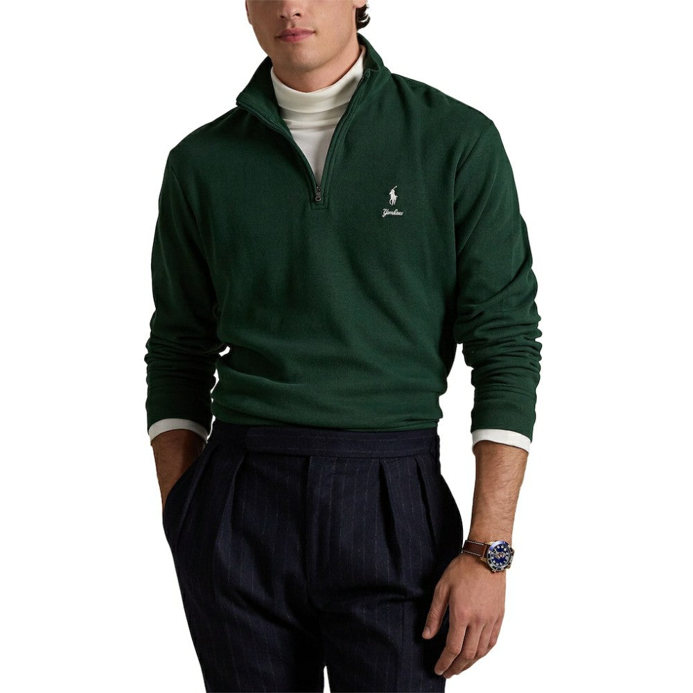 New York Yankees Polo Ralph Lauren Estate Quarter-Zip Sweatshirt - Green Sweatshirts