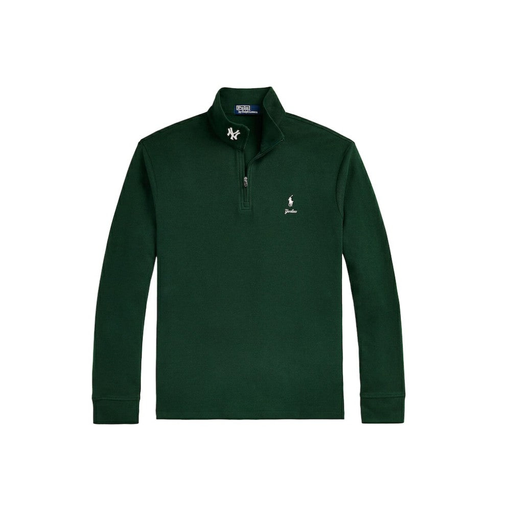 New York Yankees Polo Ralph Lauren Estate Quarter-Zip Sweatshirt - Green Sweatshirts