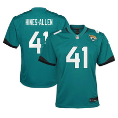 Josh Hines-Allen Jacksonville Jaguars Youth Game Jersey - Teal Jerseys