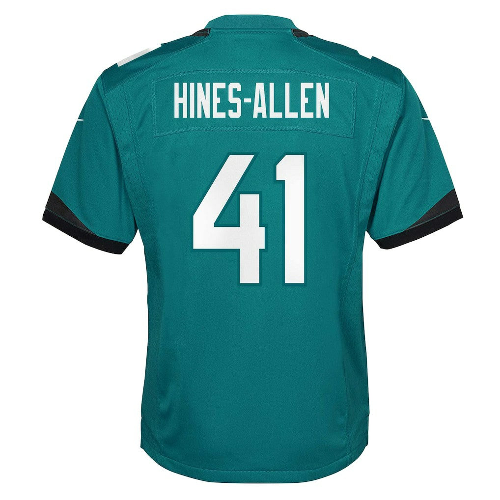 Josh Hines-Allen Jacksonville Jaguars Youth Game Jersey - Teal Jerseys