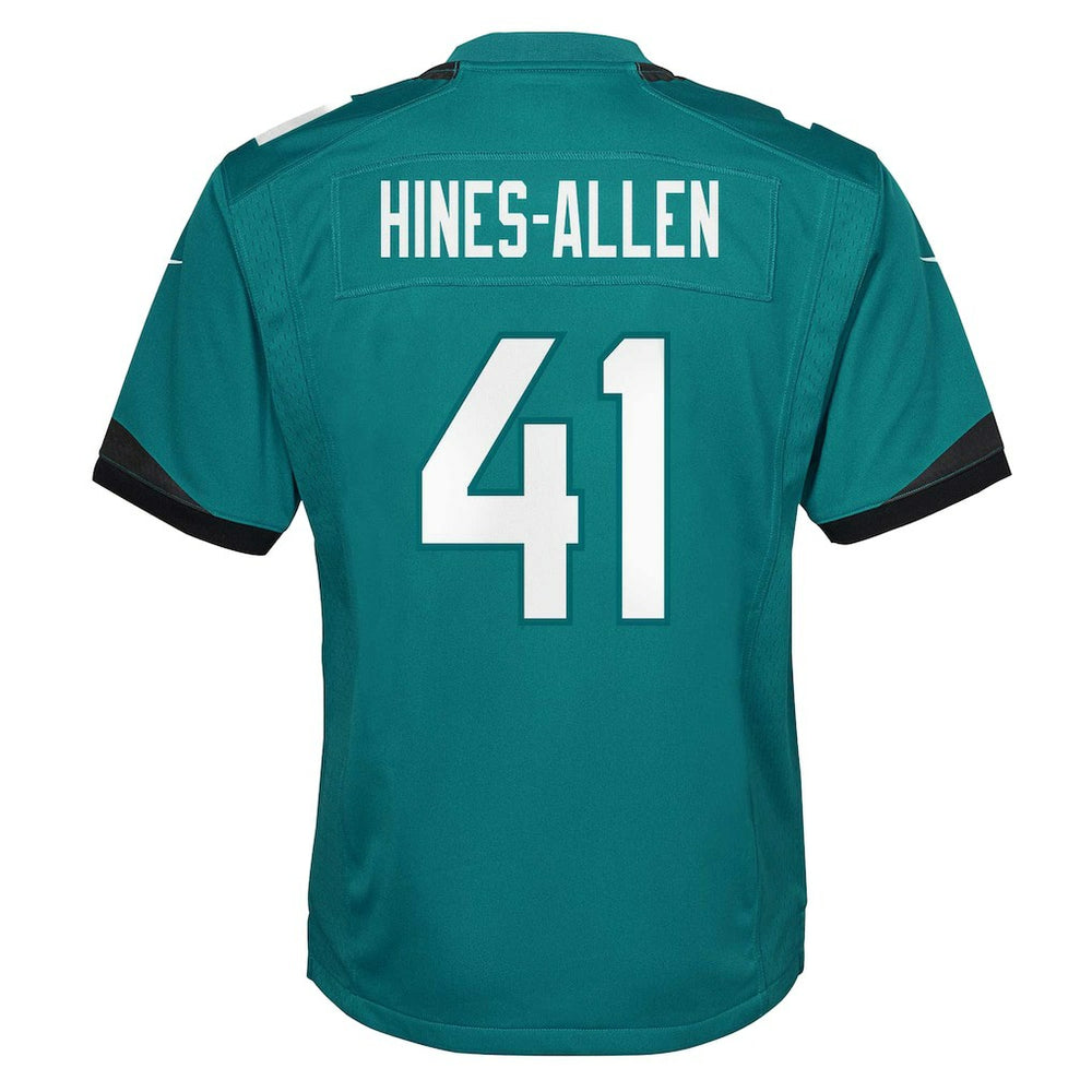 Josh Hines-Allen Jacksonville Jaguars Youth Game Jersey - Teal Jerseys