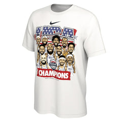 USA Men's Basketball Unisex 2024 Summer Olympics Gold Medal Team Caricature T-Shirt White - Nike outlet