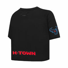 C.J. Stroud Houston Texans Pro Standard Women's Player Name & Number Cropped Boxy T-Shirt - Black T-shirts