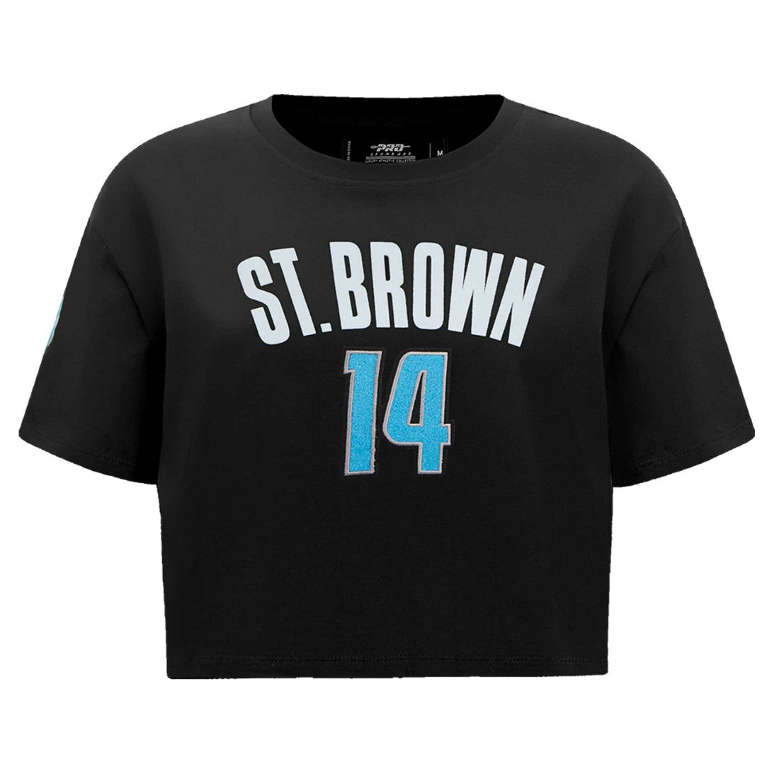 Amon-Ra St. Brown Detroit Lions Pro Standard Women's Player Name & Number Cropped Boxy T-Shirt - Black T-shirts