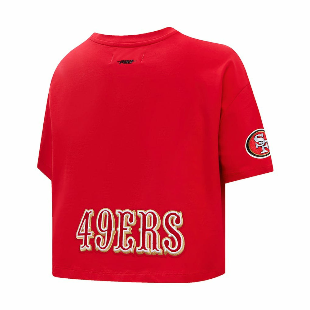 Christian McCaffrey San Francisco 49ers Pro Standard Women's Player Name & Number Cropped Boxy T-Shirt - Scarlet T-shirts
